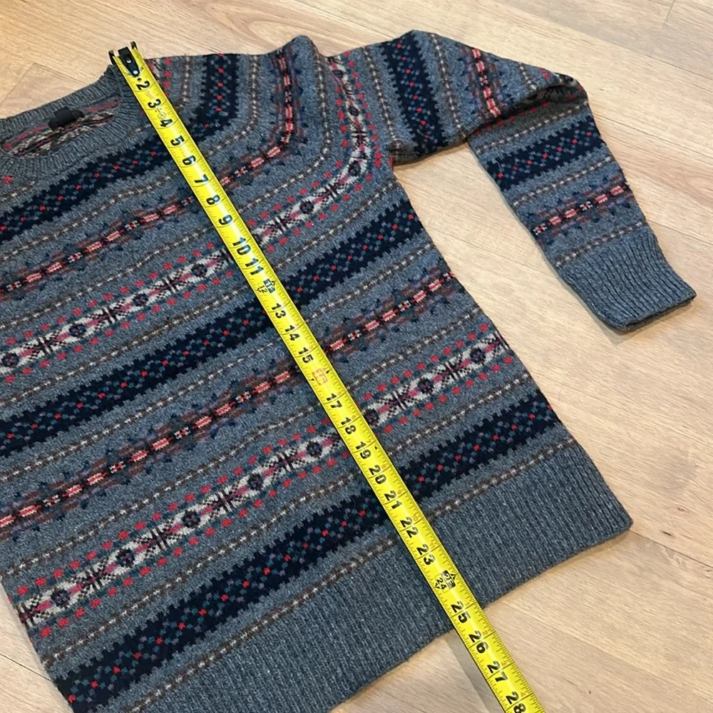 J. Crew Fair Isle Lambs Wool Sweater